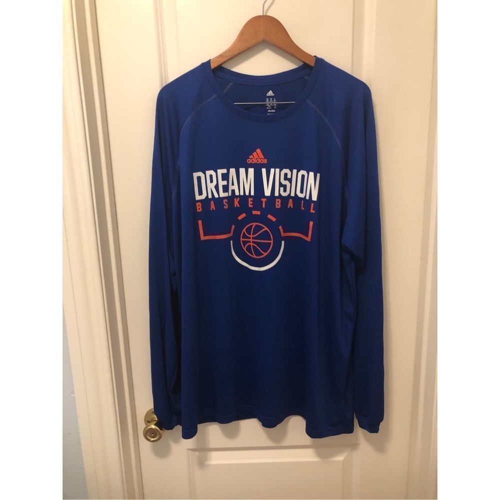 Nwot Adidas Mens Longsleeve Climalite Dream Vision Basketball Jersey Size 2XL